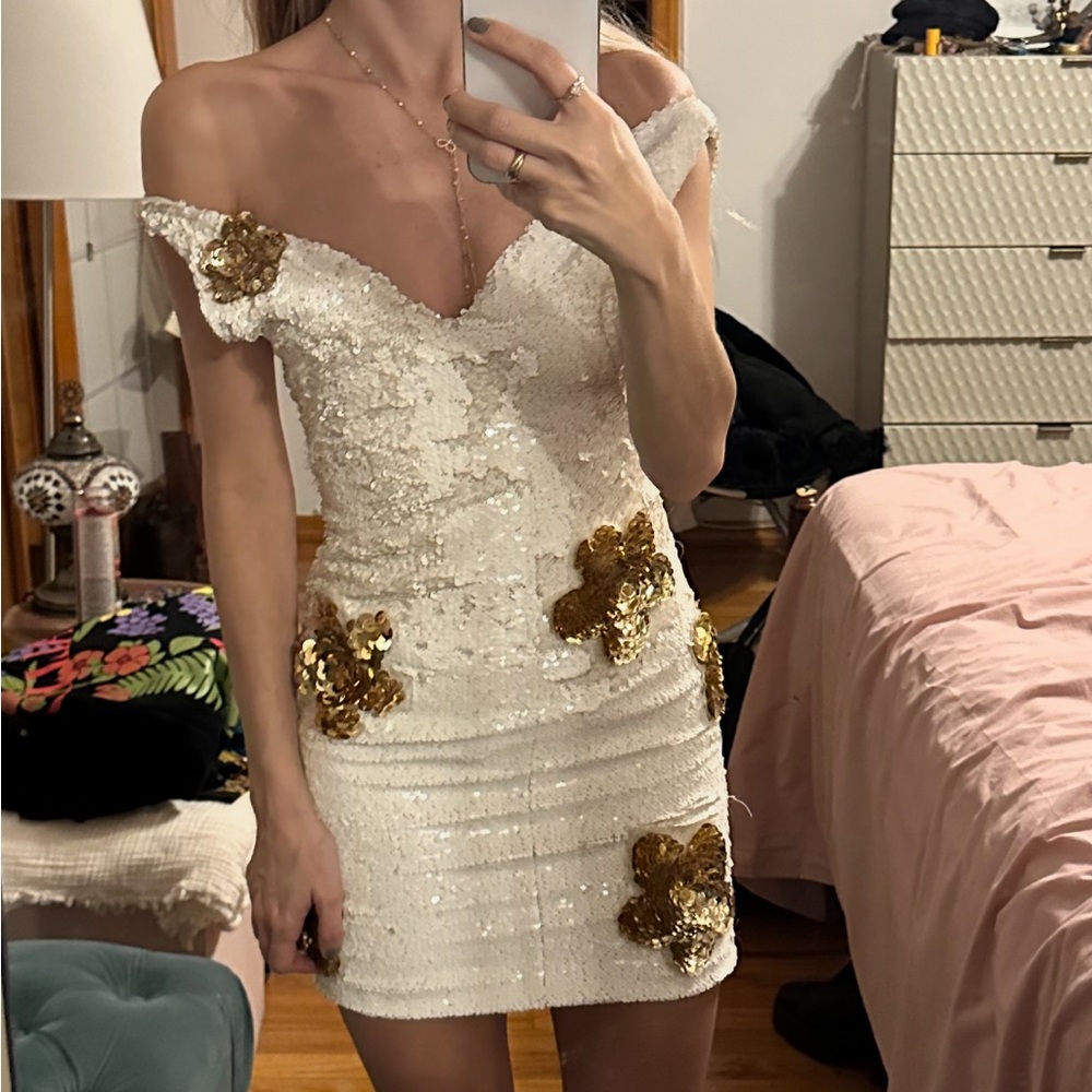 STUNNING NWOT Brazilian high end sequin mini dress